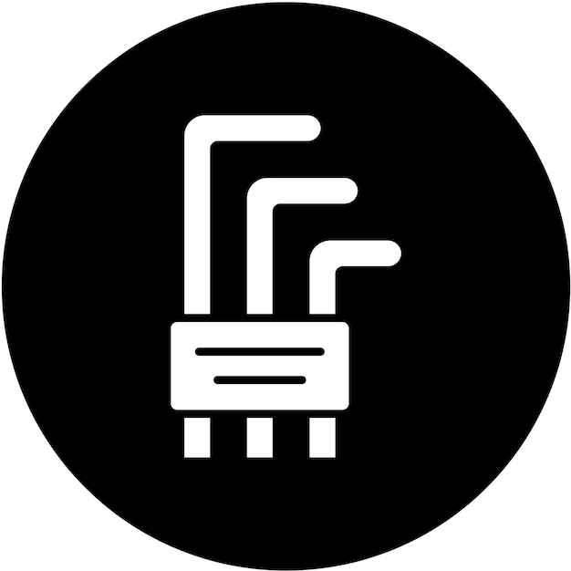Vectorontwerp Hex Key Icon Style