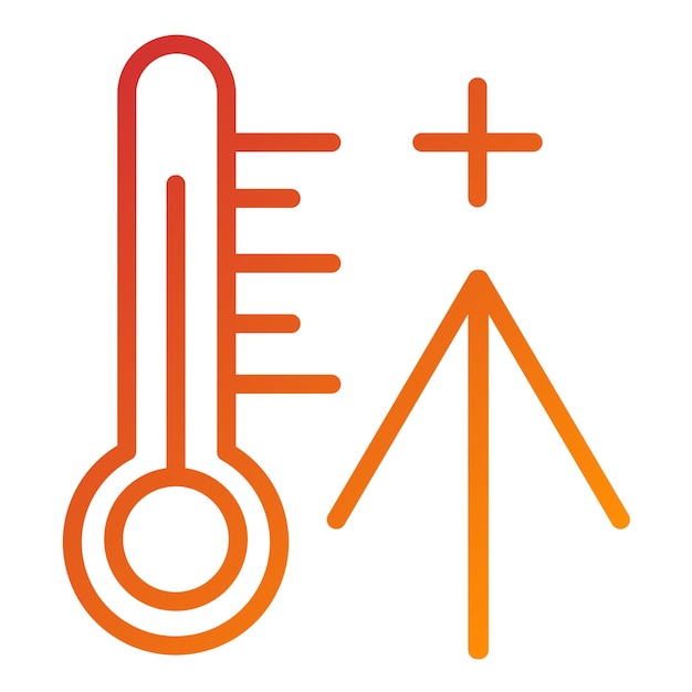 Vector vectorontwerp hoge temperatuur icon style