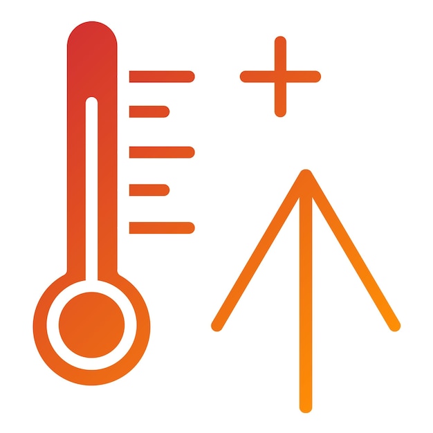 Vector vectorontwerp hoge temperatuur icon style