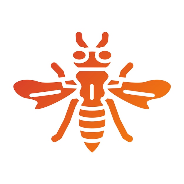 Vectorontwerp Honeybee Icon Style