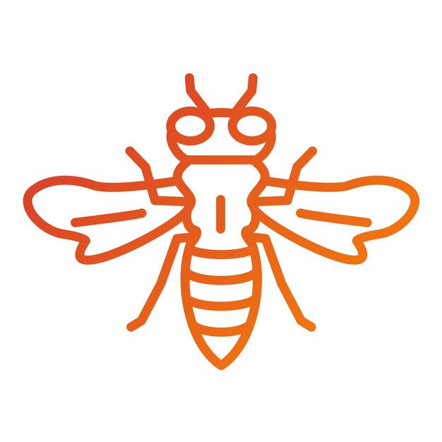 Vectorontwerp Honeybee Icon Style