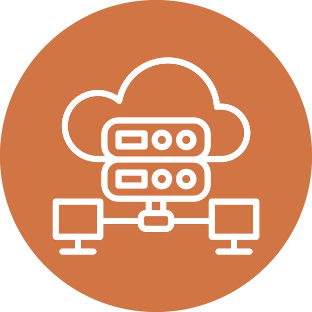 Vectorontwerp Hosting Icon Style