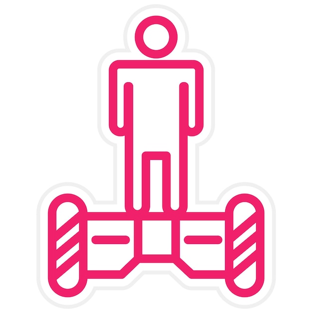 Vectorontwerp Hoverboarding Icon Style