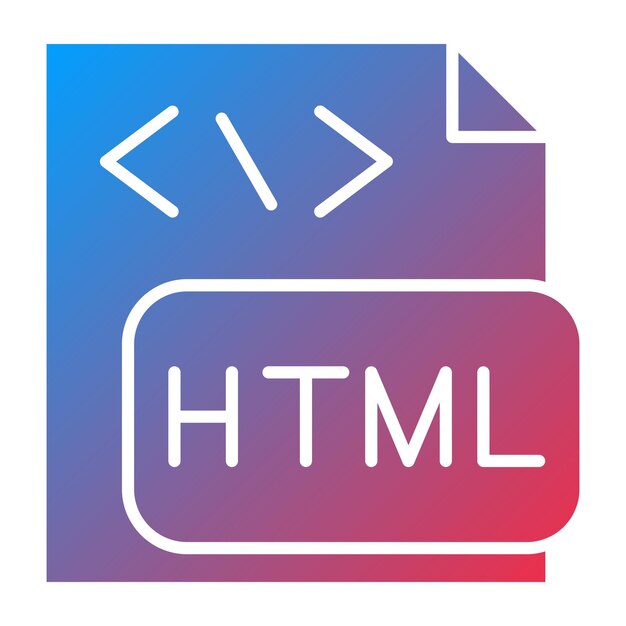 Vectorontwerp HTML-bestandsicoonstijl