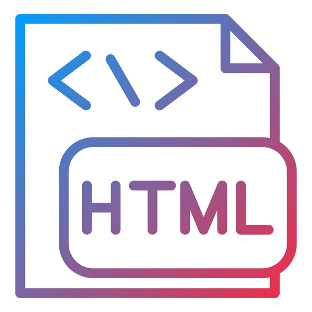 Vectorontwerp HTML-bestandsicoonstijl