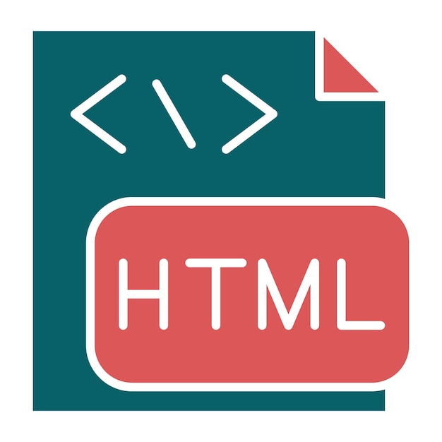 Vectorontwerp HTML-bestandsicoonstijl