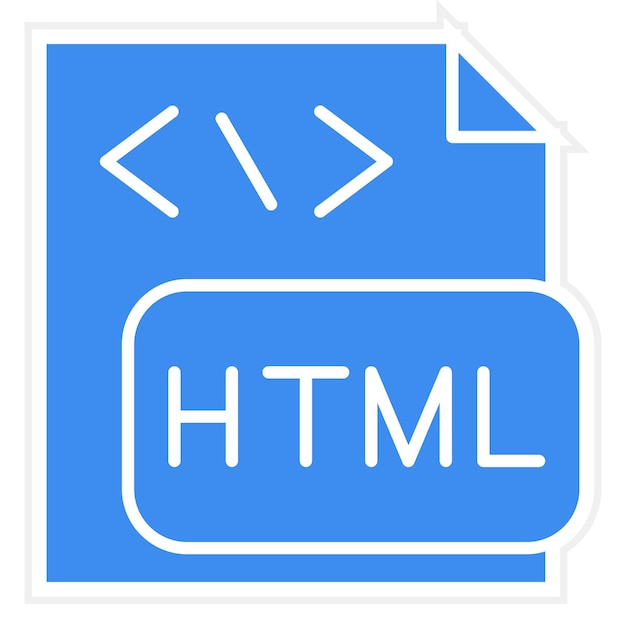 Vectorontwerp HTML-bestandsicoonstijl