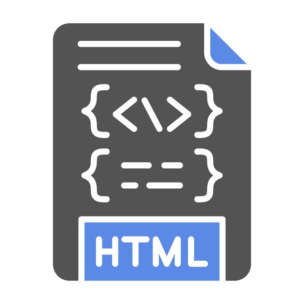Vectorontwerp HTML-bestandsicoonstijl