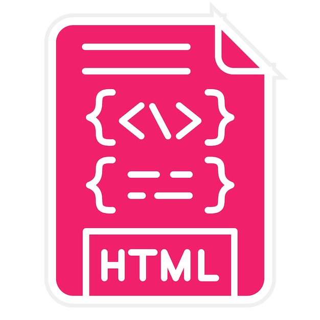 Vectorontwerp HTML-bestandsicoonstijl