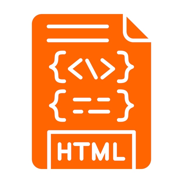 Vectorontwerp HTML-bestandsicoonstijl