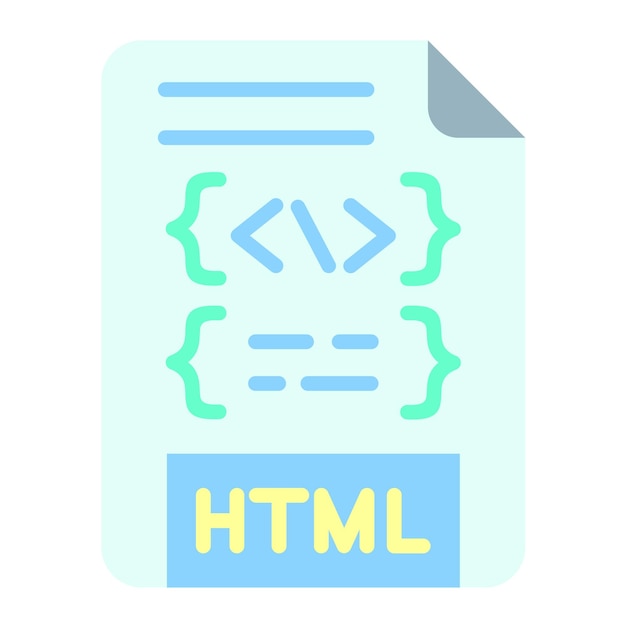 Vectorontwerp HTML-bestandsicoonstijl