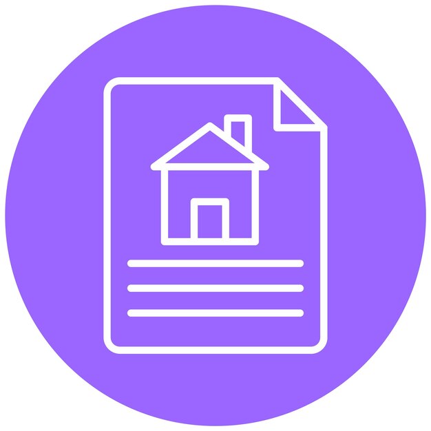 Vectorontwerp Huisdocumenten Icon Stijl