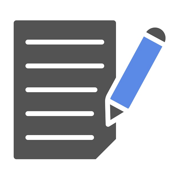 Vectorontwerp Huiswerkopdracht Icon Stijl