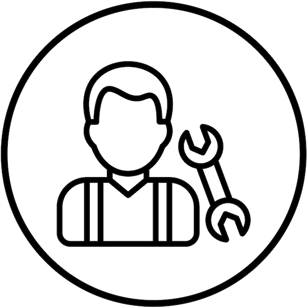 Vector vectorontwerp hvac technician icon style