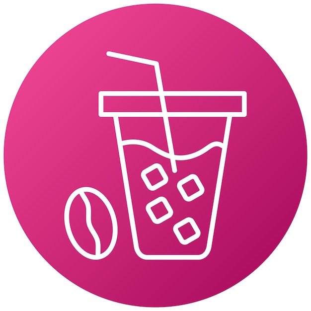 Vectorontwerp Iced Coffee Icon Style