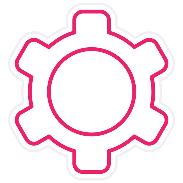 Vectorontwerp Icon Setting Style
