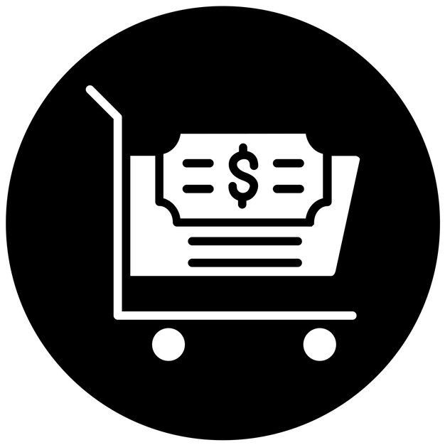 Vectorontwerp Icon stijl van de betaalwagentje