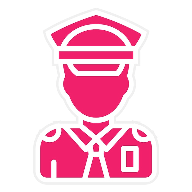 Vectorontwerp Icon stijl van de beveiligingsbewaker