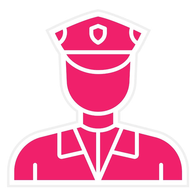 Vectorontwerp Icon stijl van de beveiligingsbewaker
