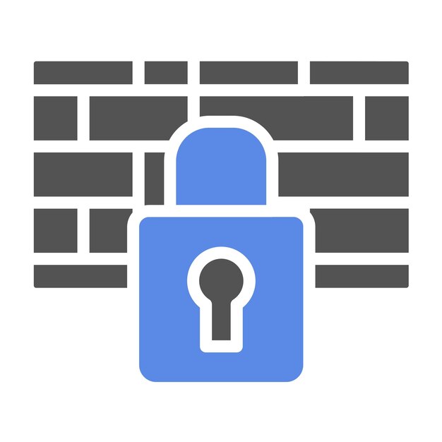 Vectorontwerp Icon stijl van de beveiligingsmuur