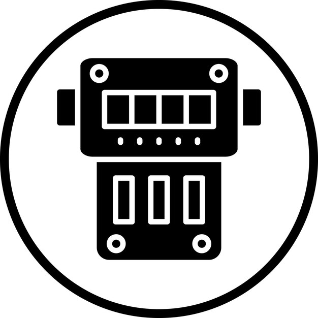 Vector vectorontwerp icon stijl van de elektrische meter