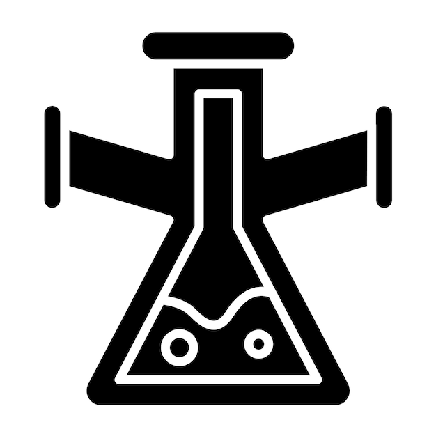 Vectorontwerp icon stijl van de fles met drie nekken