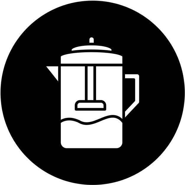 Vectorontwerp Icon stijl van de koffiepers