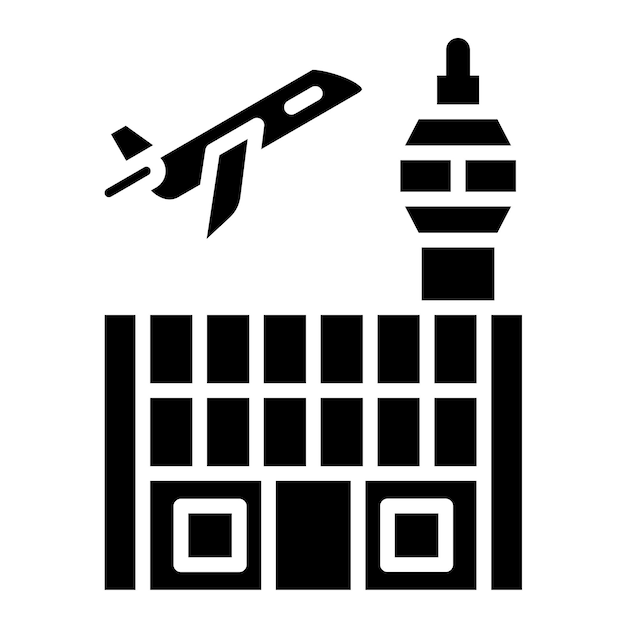 Vector vectorontwerp icon stijl van de luchthaven