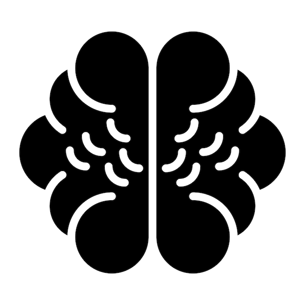 Vectorontwerp Icon stijl van de menselijke hersenen