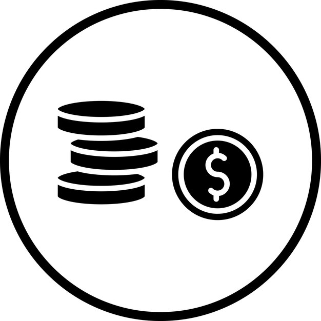 Vectorontwerp Icon Stijl van de munt