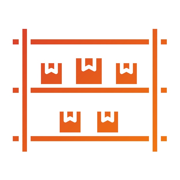 Vectorontwerp Icon stijl van de plank van de verpakking