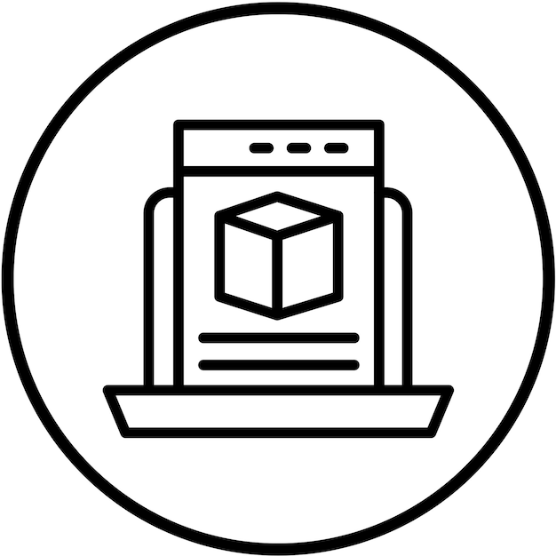 Vectorontwerp Icon stijl van de productpagina