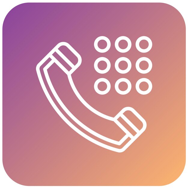Vectorontwerp Icon stijl van de telefoon dial