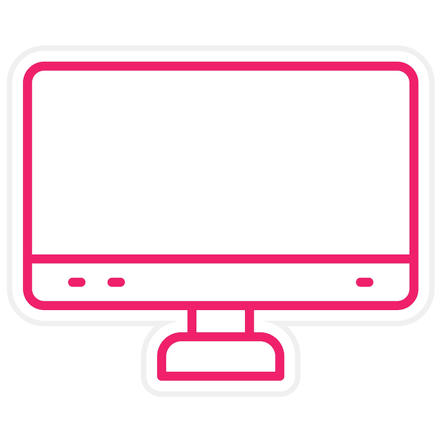 Vectorontwerp Icon stijl van de tv-monitor