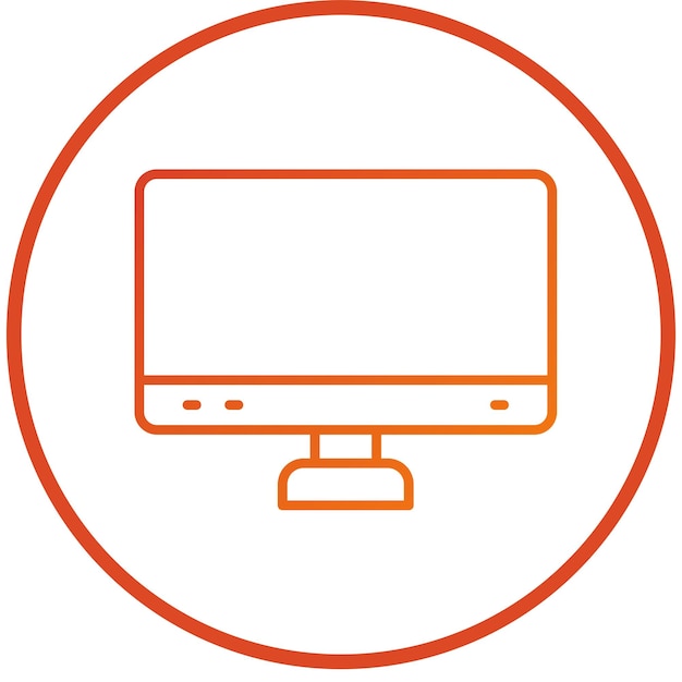 Vectorontwerp Icon stijl van de tv-monitor