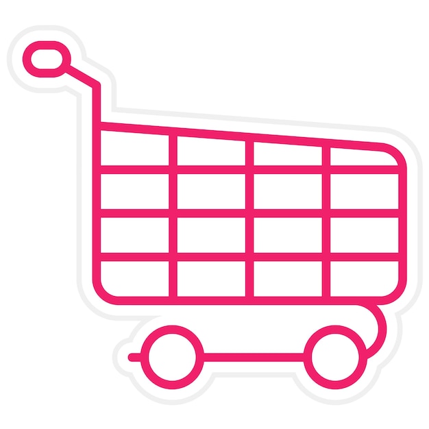Vectorontwerp Icon stijl van de winkelwagentje