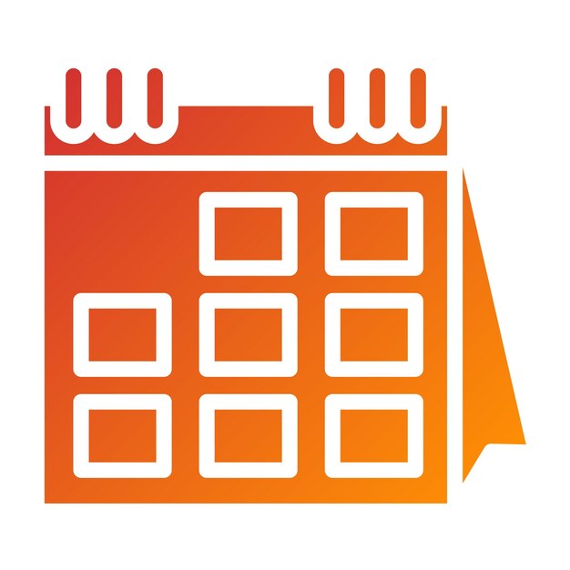 Vector vectorontwerp icon stijl van de zakelijke kalender