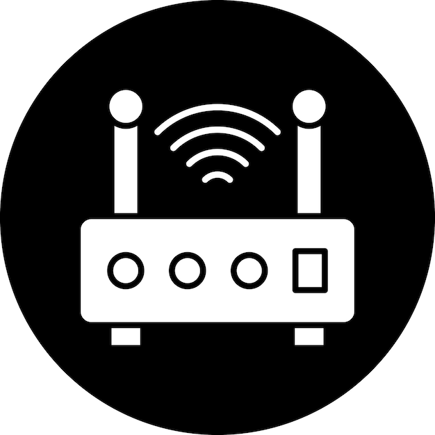 Vectorontwerp Icon stijl van draadloze router