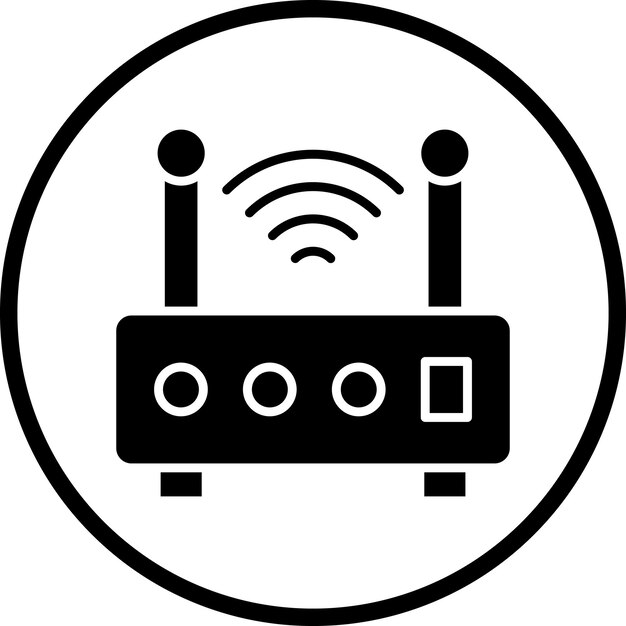 Vectorontwerp Icon stijl van draadloze router