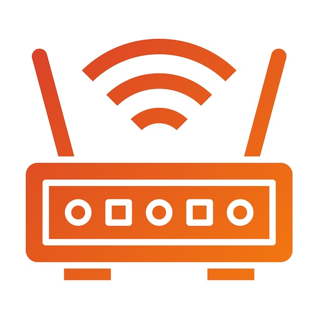 Vectorontwerp Icon stijl van draadloze router