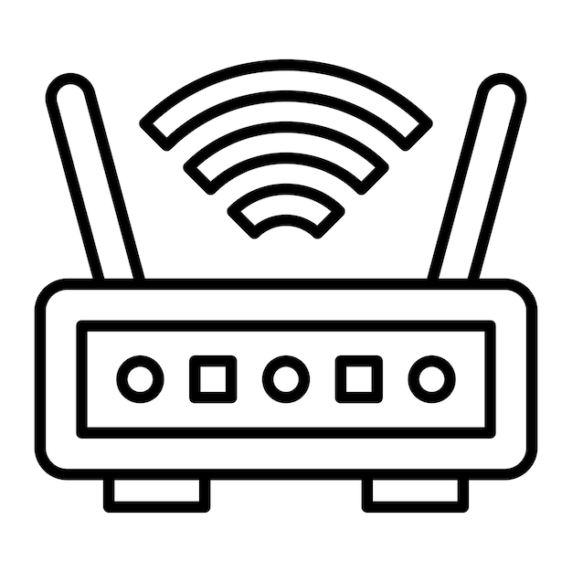 Vectorontwerp Icon stijl van draadloze router