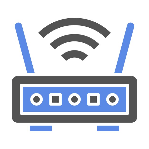 Vectorontwerp Icon stijl van draadloze router