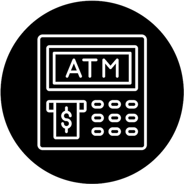 Vectorontwerp Icon Stijl van geldautomaat