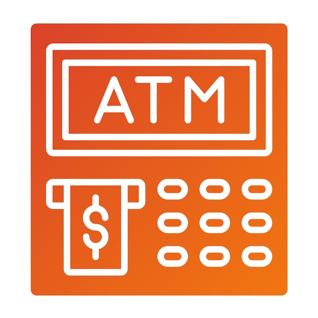Vectorontwerp Icon Stijl van geldautomaat
