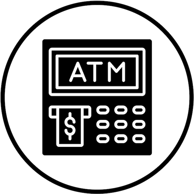 Vectorontwerp Icon Stijl van geldautomaat