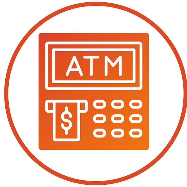 Vectorontwerp Icon Stijl van geldautomaat