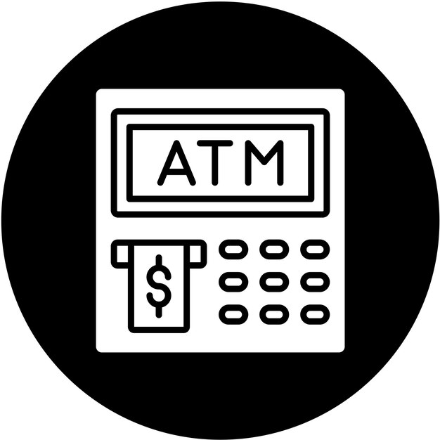 Vectorontwerp Icon Stijl van geldautomaat