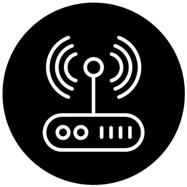 Vectorontwerp Icon stijl van het netwerkmodem