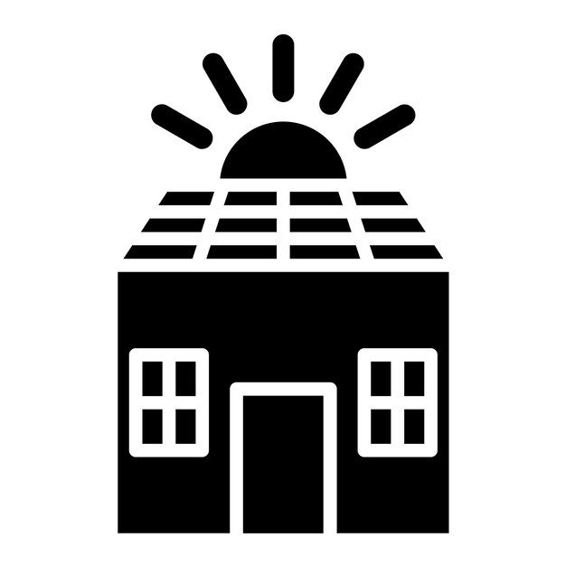 Vectorontwerp Icon stijl van het zonnehuis