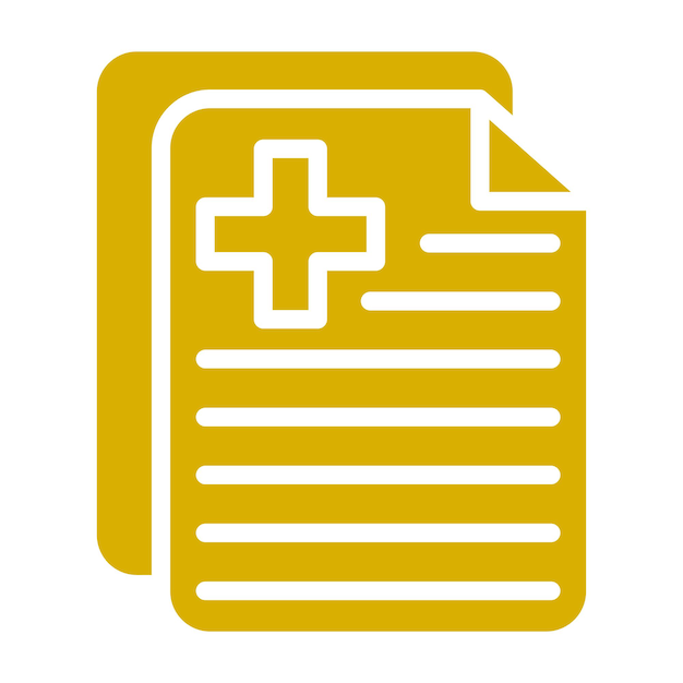 Vectorontwerp Icon stijl van medisch document
